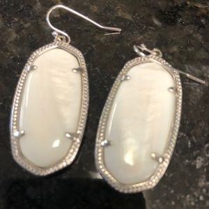 Kendra Scott Ivory Elle earrings in silver finish